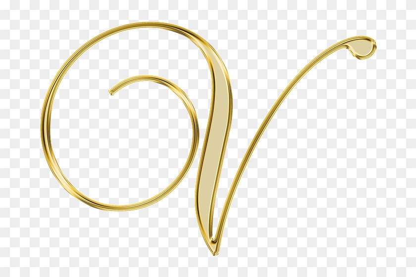 Alphabet, Letter, Initial, Background - Letra V Dourada Png Clipart #899740