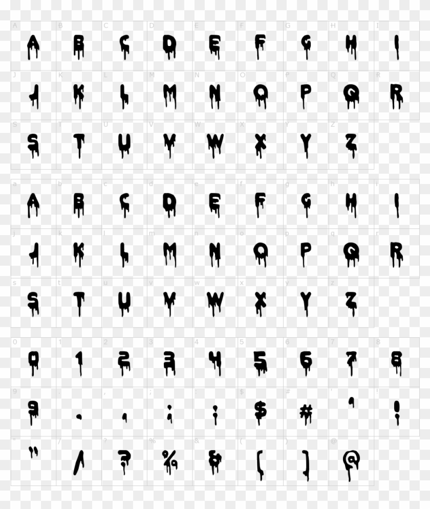 Font Characters - Kesha Font Clipart