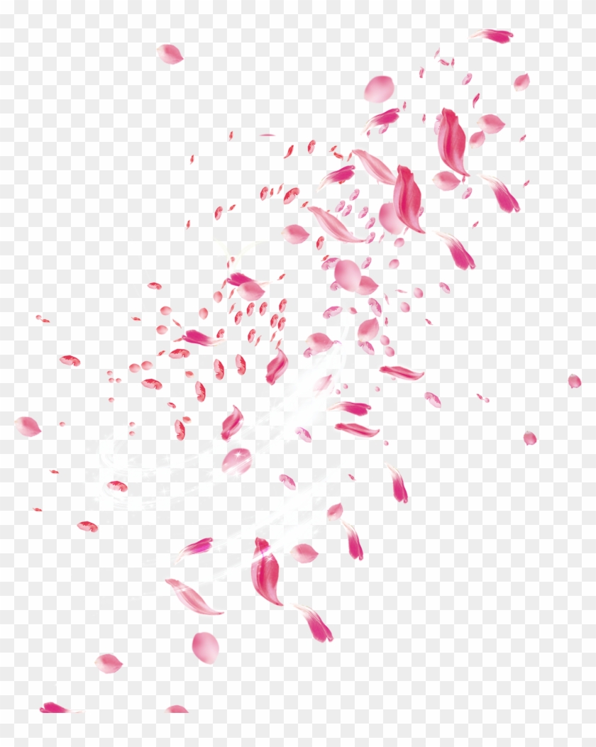 Pink Rose Petal Falling Png Clipart #90152