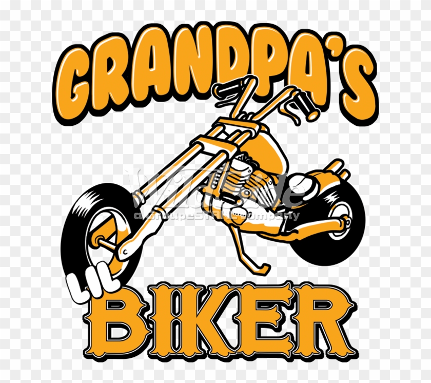Grandpa's Lil Biker - Pig On A Bike Clipart #90226