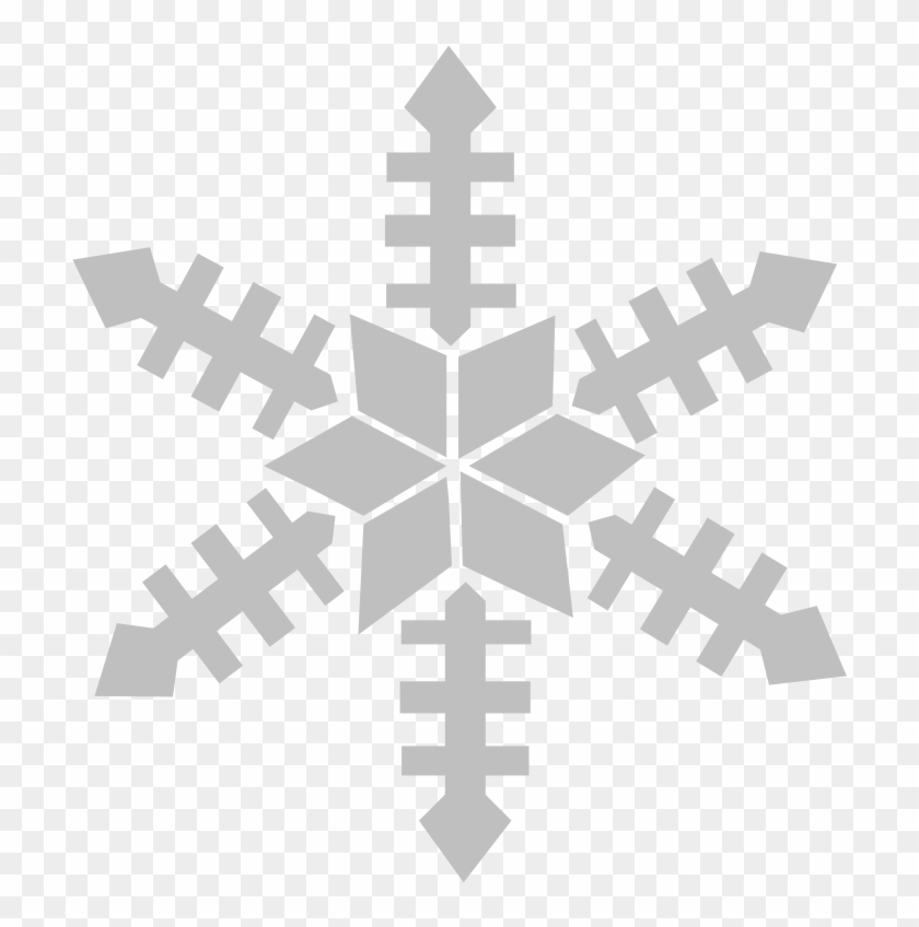 Snow Vector Frpic - Gray Snowflake Clip Art - Png Download #90294