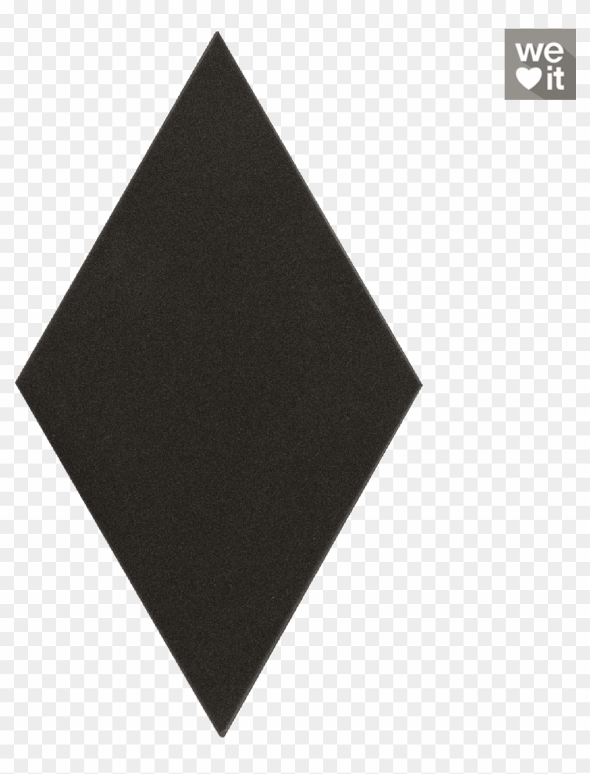 Rhombus Black 14x24cm - Paper Clipart