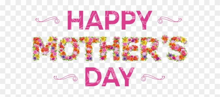 Happy Mothers Day Lettering - Illustration Clipart #91284