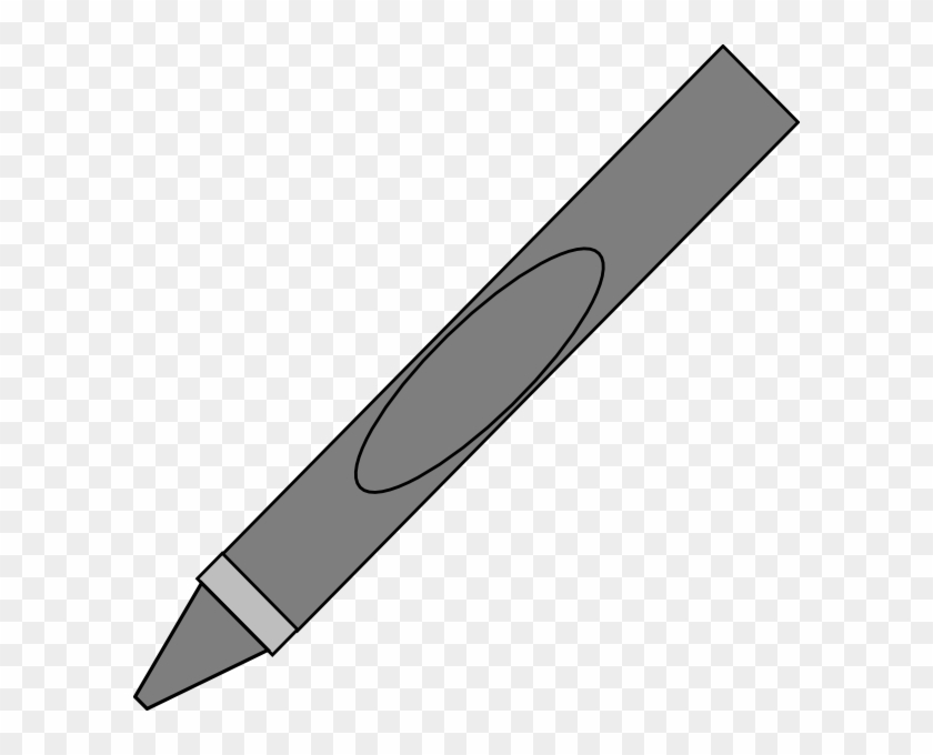 Gray Clipart Crayon - Png Download