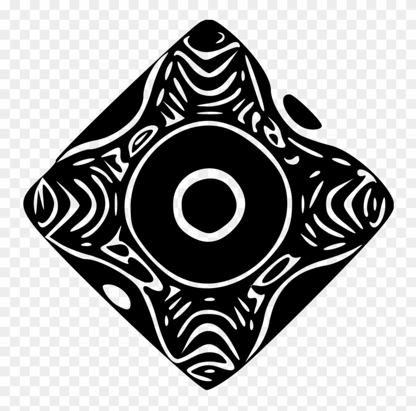 Rhombus Black And White Rectangle Right Angle - Circle Clipart #91310