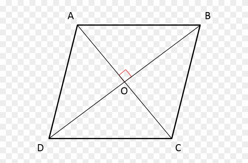 Prove That The Diagonal Of A Rhombus Bisect Each Other - Triangle Clipart #91456