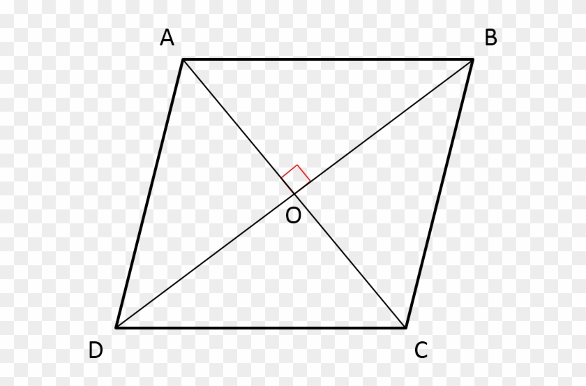 Prove That The Diagonal Of A Rhombus Bisect Each Other - Triangle Clipart