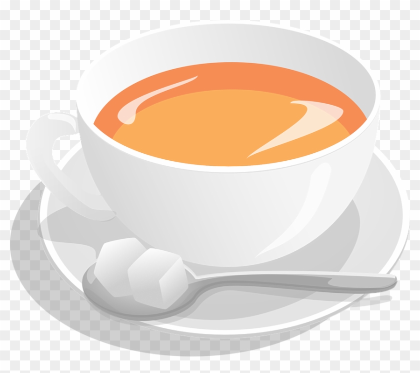 Tea, Cup, Sugar, Spoon, Hot, Beverage, Drink, Breakfast - Teacup Clipart #91503