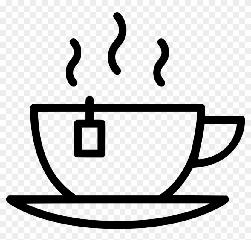 Tea Cup Comments - Tea Cup Plate Clipart Black And White - Png Download #91529