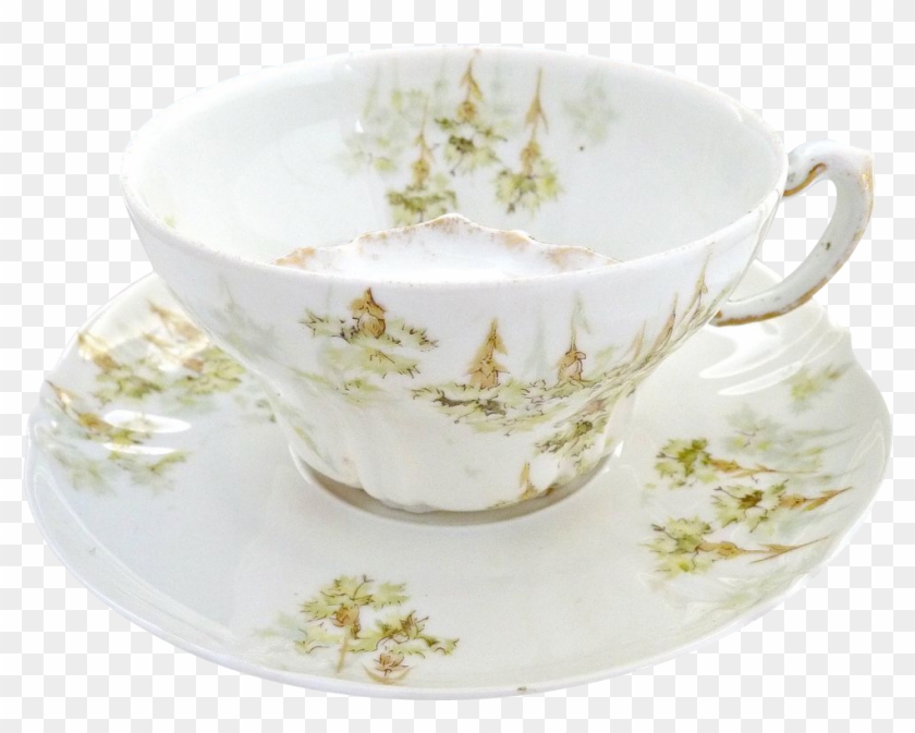 Fine Porcelain Mustache Cup From Haviland Limoges C - Saucer Clipart