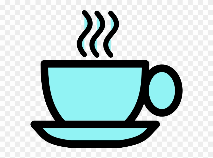 Blue Tea Cup Svg Clip Arts 600 X 545 Px - Png Download