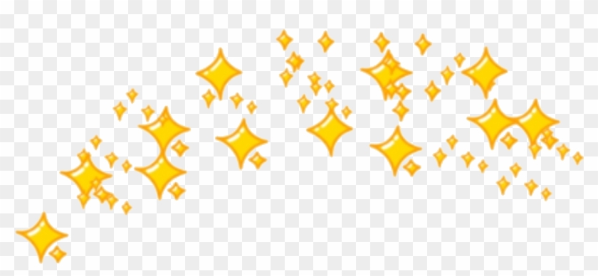Sticker Sparkles Emoji Crown Yellow Yellowtheme Sparkle - Star Emoji Crown Png Clipart