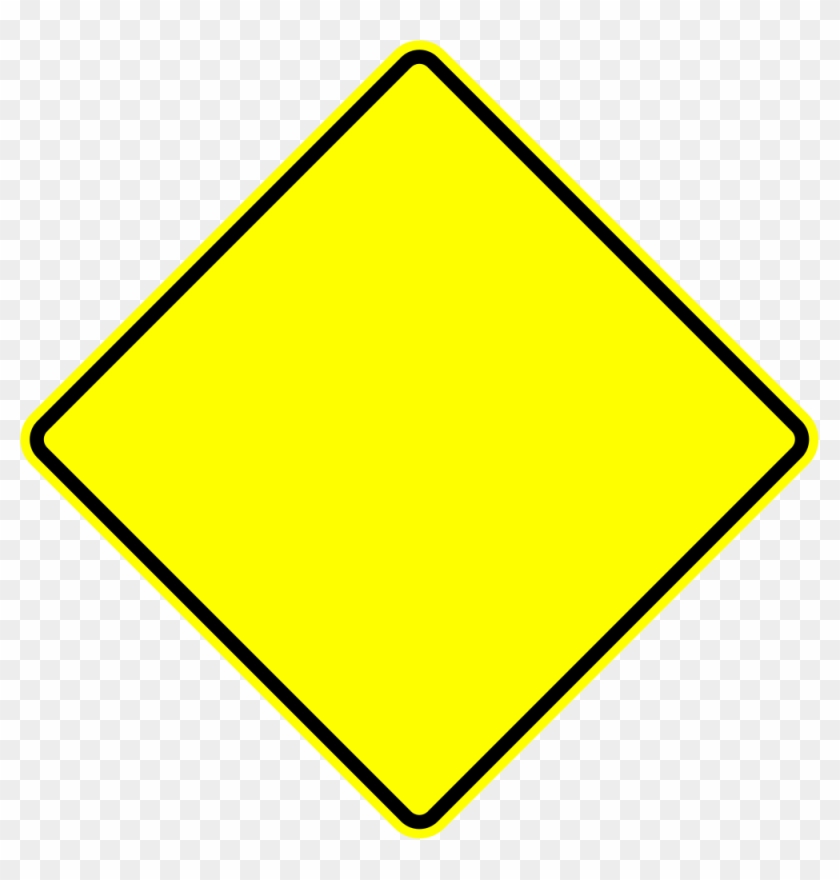 Images Of Yellow Shape - Blank Construction Sign Clip Art - Png Download #92385