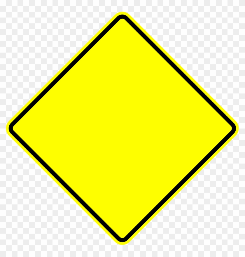 Images Of Yellow Shape - Blank Construction Sign Clip Art - Png Download