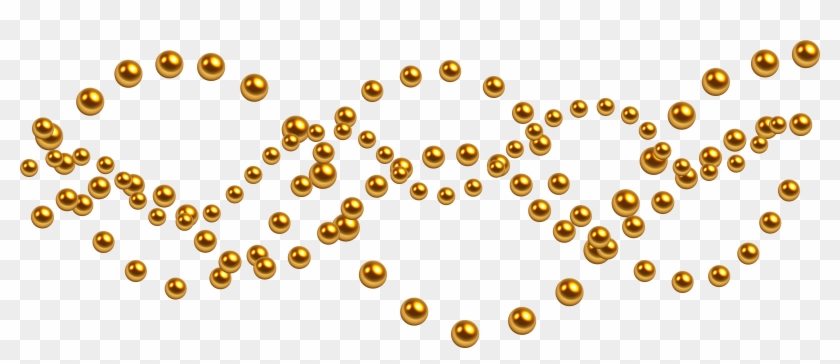 Transparent Background Gold Beads Png , Png Download - Decoration Golden Png Clipart