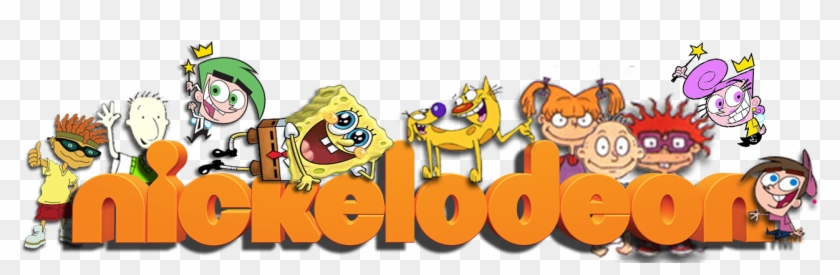 Nickelodeon Characters - Nickelodeon Logo With Characters Clipart