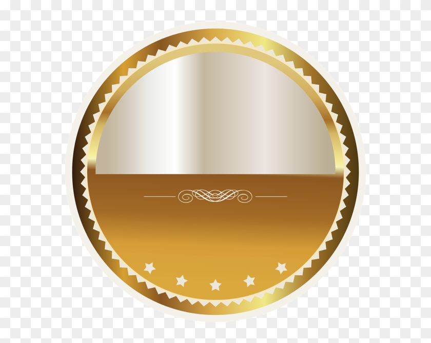 Gold And White Seal Badge Png Clipart Picture - Gold And White Seal Png Transparent Png #92523