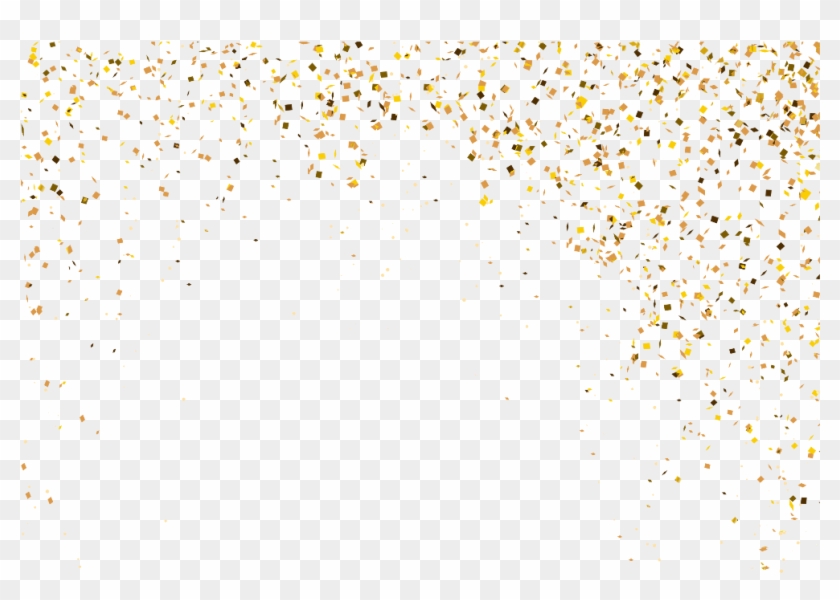 Sparkle Overlay Png - Transparent Gold Particles Background Clipart