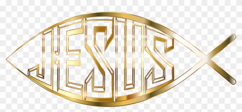 This Free Icons Png Design Of Jesus Fish Gold No Background Clipart #93042