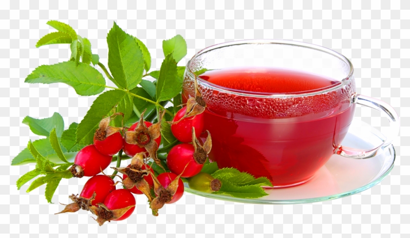 Green Tea Leaf With Cup - Cranberry Tea Clipart