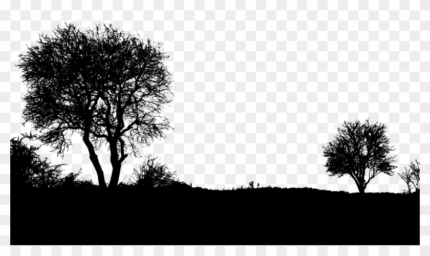 Landscape Silhouette Png - Siluetas De Paisajes Png Clipart #93321