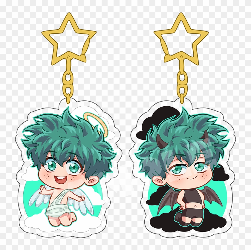 Bnha Angel/devil Deku Acrylic Charm Title= - Customer Experience Icon Png Clipart #93953