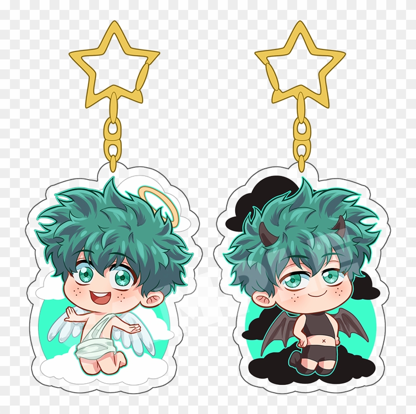 Bnha Angel/devil Deku Acrylic Charm Title= - Customer Experience Icon Png Clipart