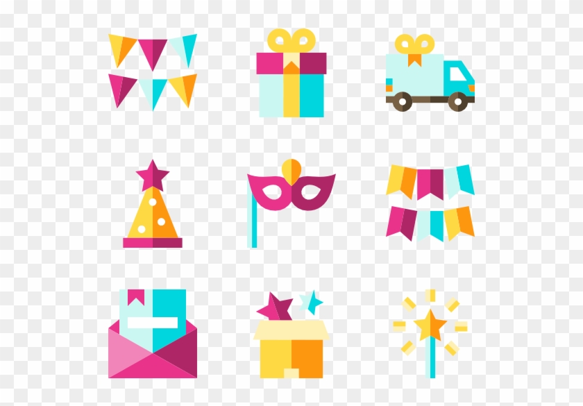 Birthday Party - Birthday Icons Png Clipart