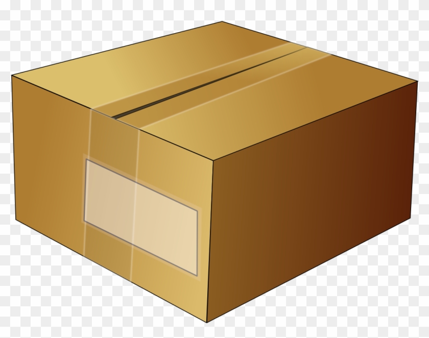 Simple Cardboard Box - Cardboard Box Clipart #94269