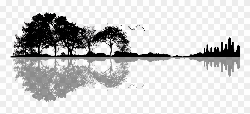 Landscape Guitar - Nature Guitar Black And White Clipart