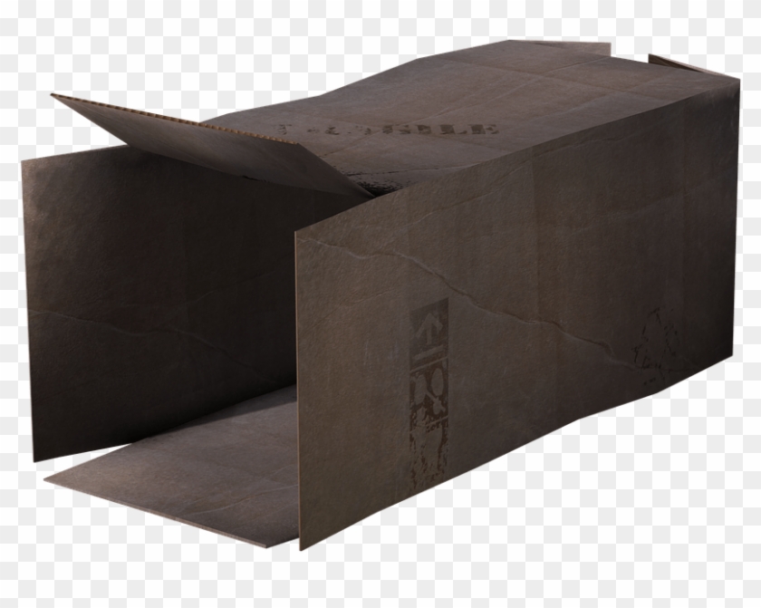 Cardboard Box Open - Wood Clipart