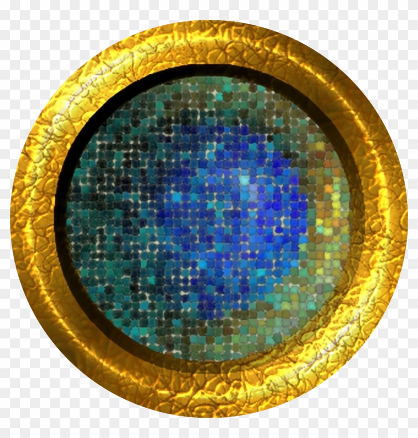 Golden Ring And Blue Mosaic - Yin Clipart #94673