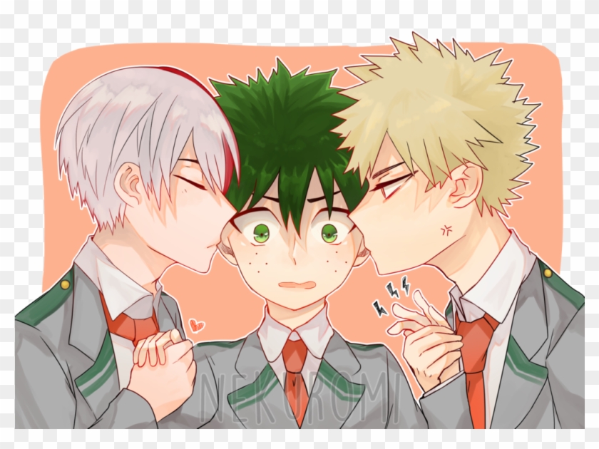 Todoroki X Deku X Kacchan By Nekuromii - Deku X Todoroki X Kacchan Clipart #94787