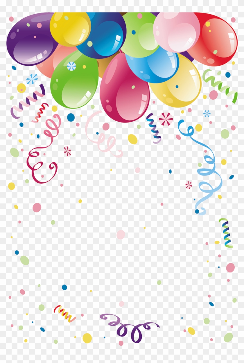 Birthday Balloons Border Landscape Png - Balloons Vector Free Clipart #94805