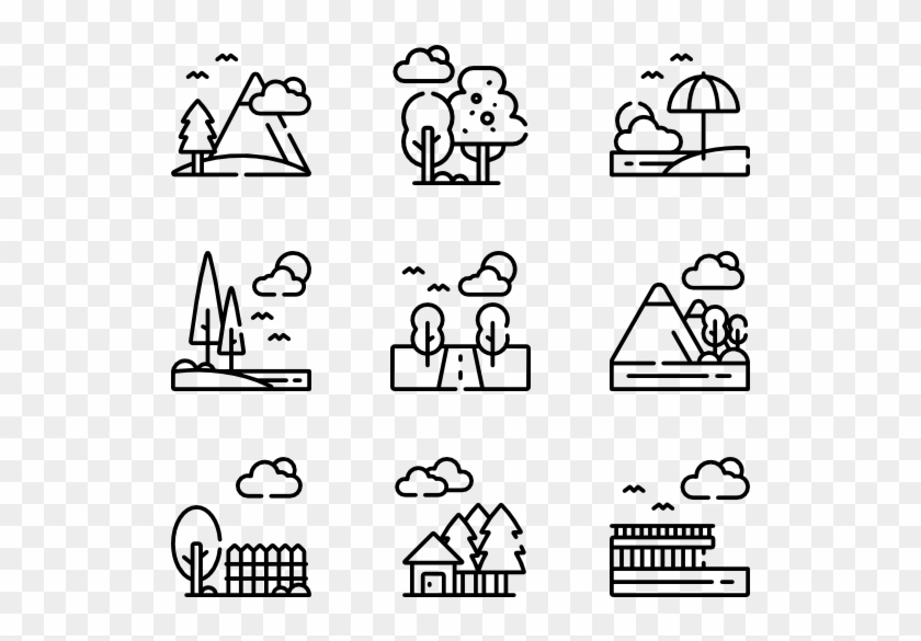 Landscape - Icons Landscape Clipart
