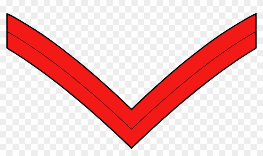 Artillery Corporal 1873-1902 - Arrow Down Red Svg Clipart