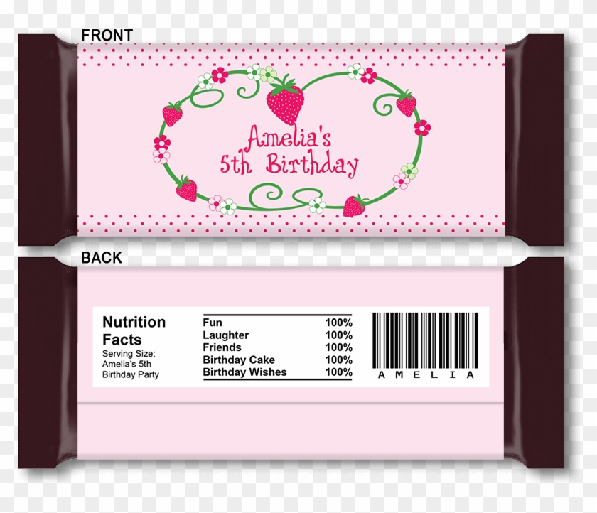 Diy Candy Bar Wrapper Templates Party Favors Chocolate - Diy Chocolate Wrappers Birthday Clipart #95524