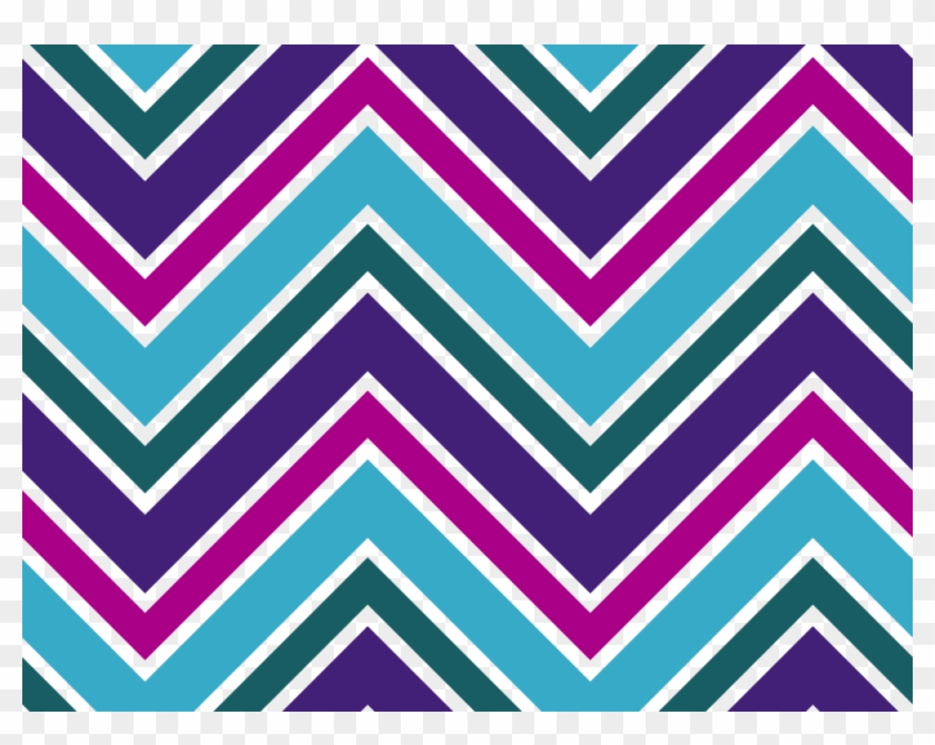 Chevron Document Symbol Tile - Purple And Teal Chevron Clipart