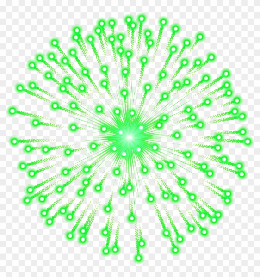 Green Fireworks Transparent Png Image - Green Fireworks Png Clipart #95694