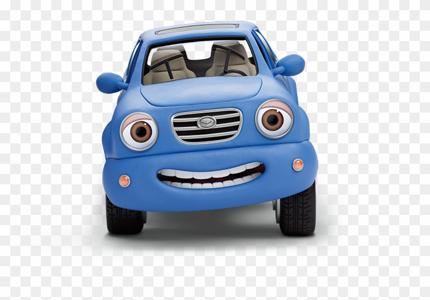 Blue Chevron Car - City Car Clipart