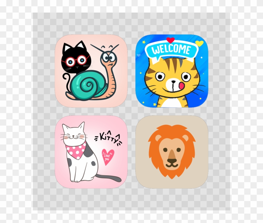 Amazing Animated Cat With Animal Face Mask Stickers Clipart