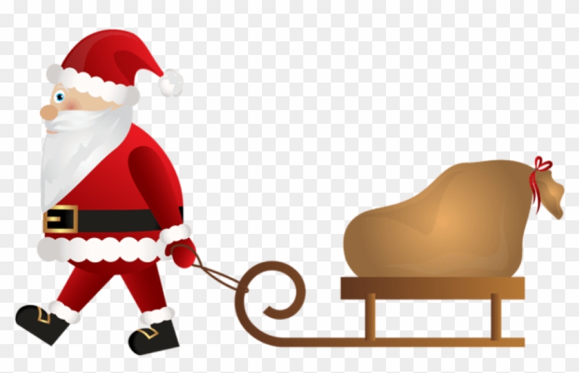 Free Png Santa Claus With Sleigh Png Png - Sled Clipart