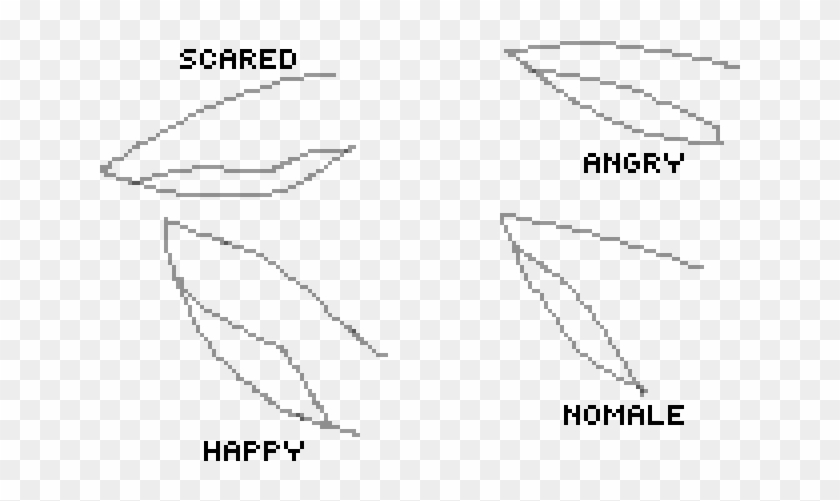 How I Draw Eyes In Emoshion Ways - Sketch Clipart #96487