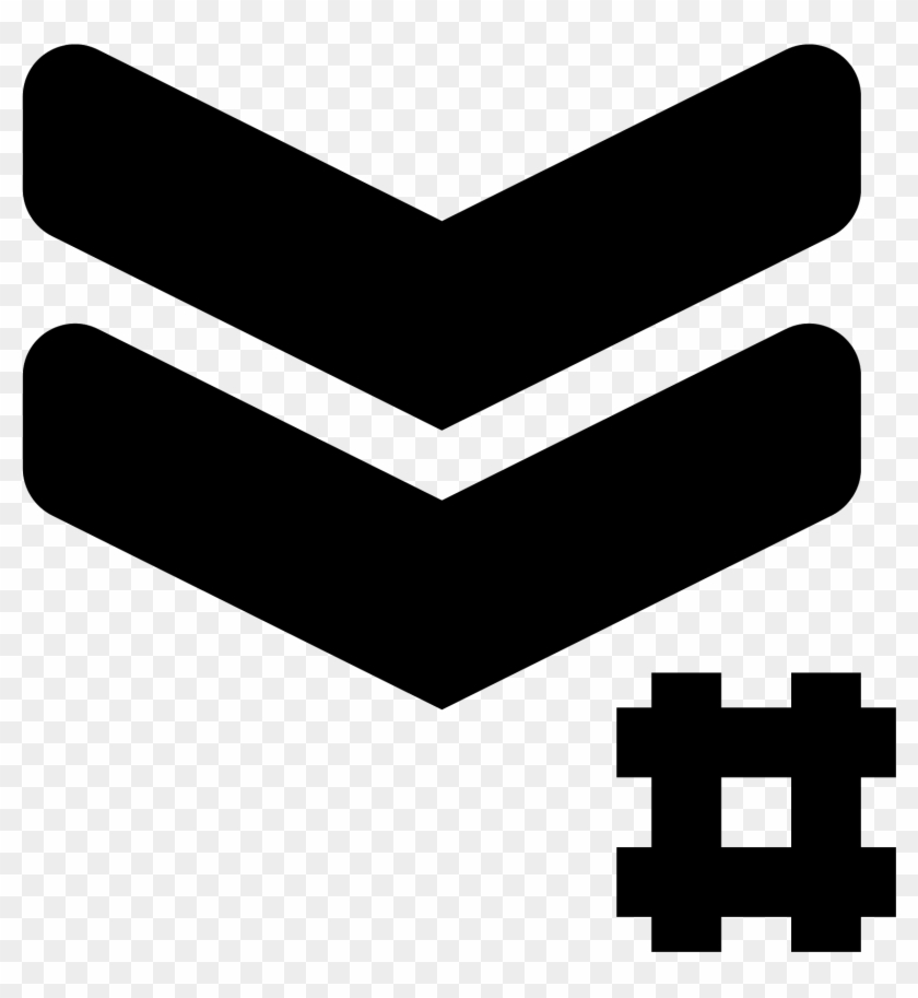 Chevron Hashtag Icon - Parallel Clipart