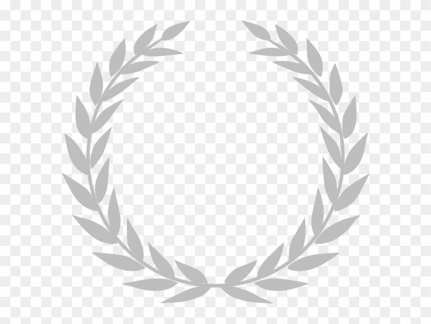 Clip Art Royalty Free Download Gray Laurel Crown Clip - Leaves Logo Black And White - Png Download #96848