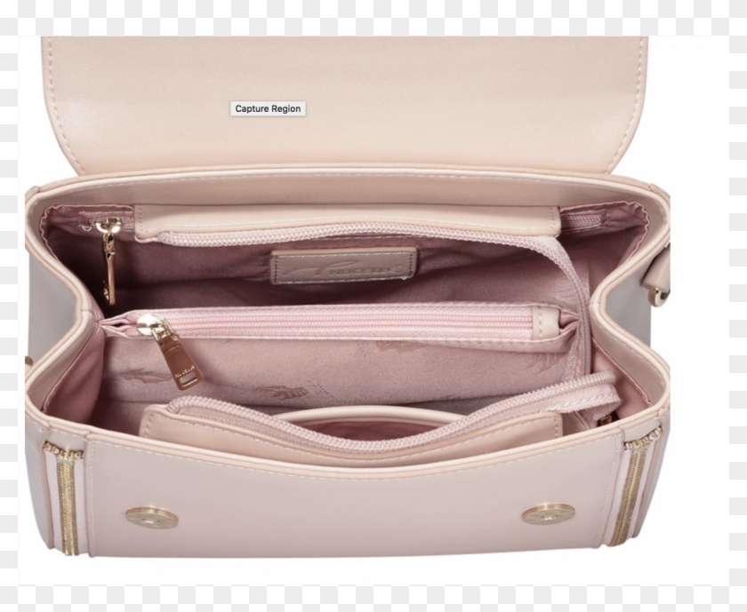 Pink Pu Leather Ladies Crossbody Or Shoulder Handbag - Handbag Clipart