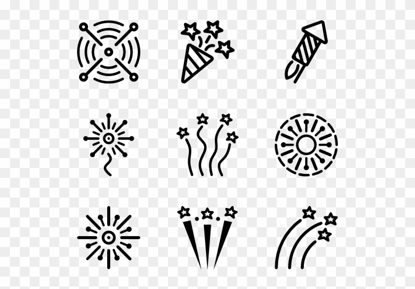 Fireworks - Old School Tattoo Icon Clipart
