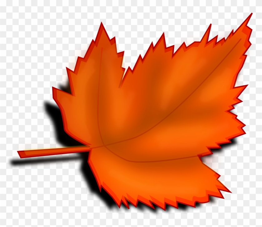 Illustration Of An Orange Autumn Leaf - Transparent Background Leaf Clip Art - Png Download