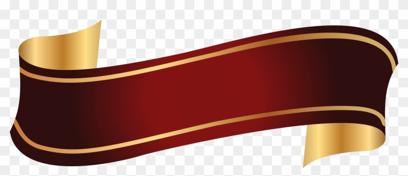 Png Image Information - Red Gold Ribbon Png Clipart
