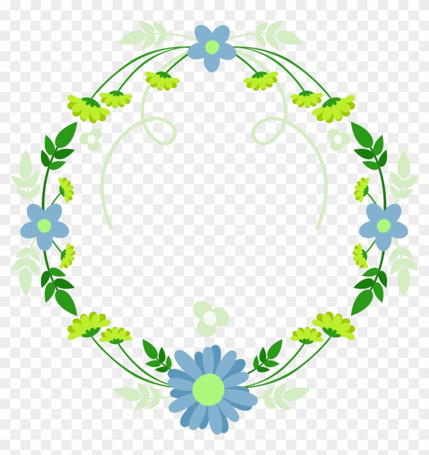 Garland Laurel Wreath Blue Green Fresh Png And Psd - Laurel Wreath Clipart #97392